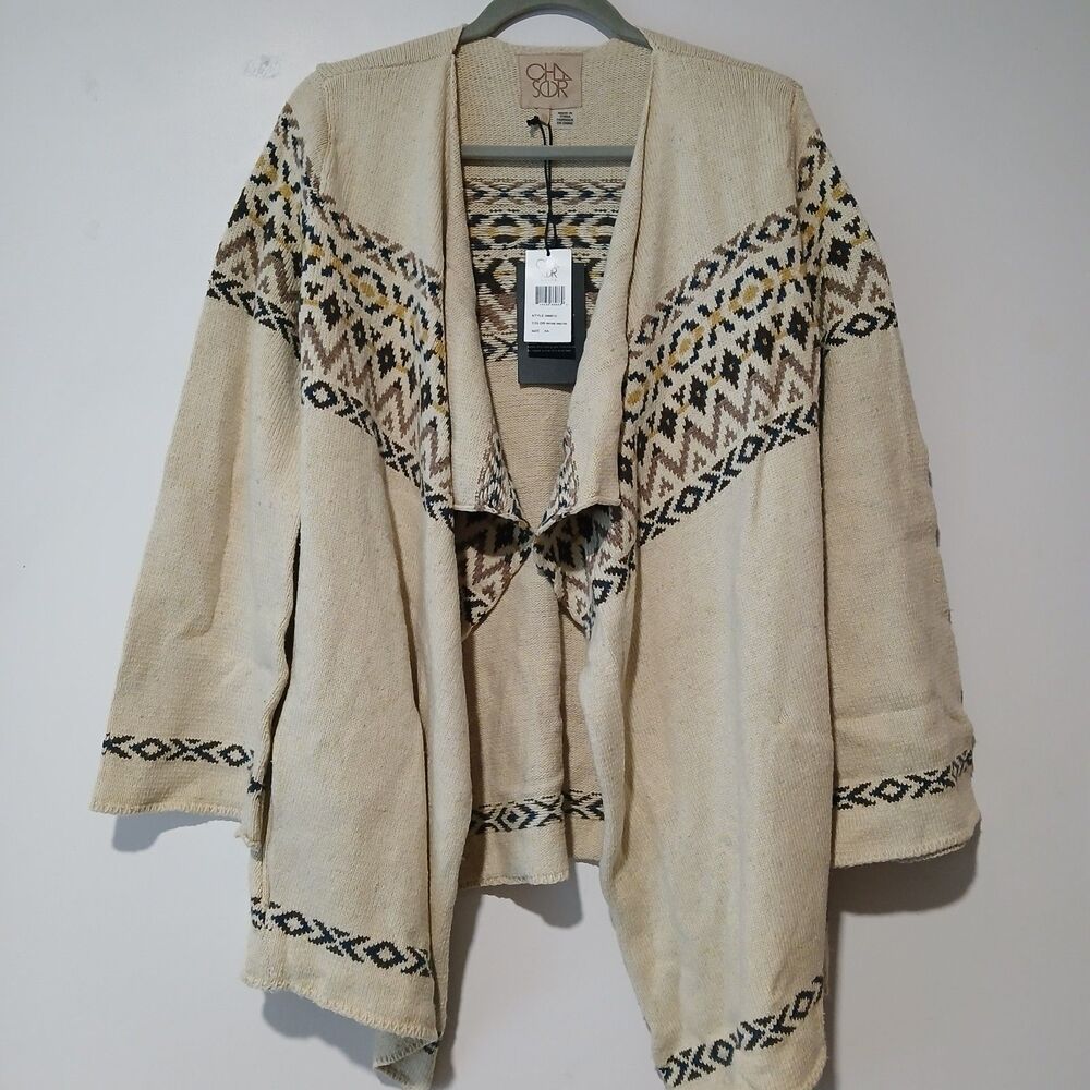 NWT Chaser Cardigan Sweater Women’s XS Open Front Casual Boho Outdoor Cowgirl